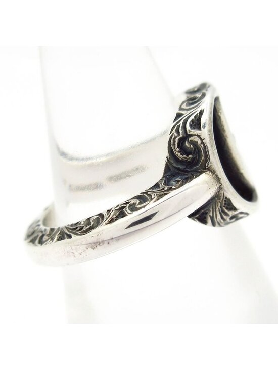 Gucci Sterling Silver Twisted GG Marmont Wide Ring, Size 6.5 Gucci Ring Double Silver